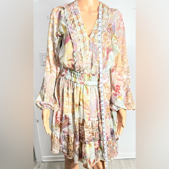 Guess Pastel Patterned Long Sleeve Dress - Picture 9 of 11
